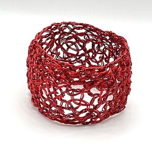 Moma Museum Store Fire Red, Abstract Statement Cuff